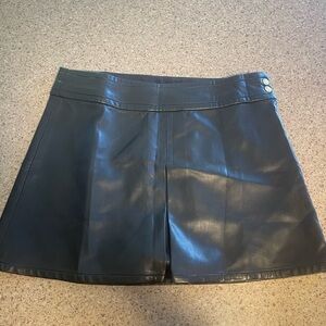 NWT J Crew Center-pleat mini skirt in faux leather  Size 12